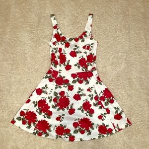 Dress with red roses